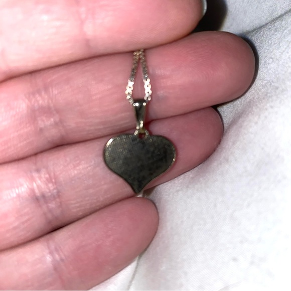 ANTIQUE Turquoise 925 chip heart w/ Sterling chain, EUC - Picture 6 of 8